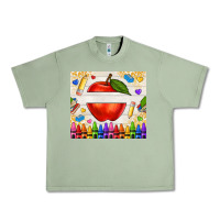Oil Green custom teacher name apple Urban Heavy Tee - NancyCooperArtShop