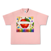 Salmon custom teacher name apple Urban Heavy Tee - NancyCooperArtShop