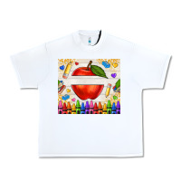 White custom teacher name apple Urban Heavy Tee - NancyCooperArtShop