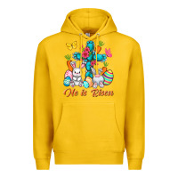Lemon He is risen with Cross Easter Day Premium Hoodie - HowdyJamesFarm