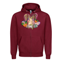Burgundy Easter heart Easter Day Zipper Hoodie - HowdyJamesFarm