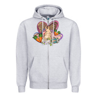 Heather Grey Easter heart Easter Day Zipper Hoodie - HowdyJamesFarm