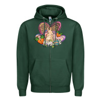 Sports Green Easter heart Easter Day Zipper Hoodie - HowdyJamesFarm