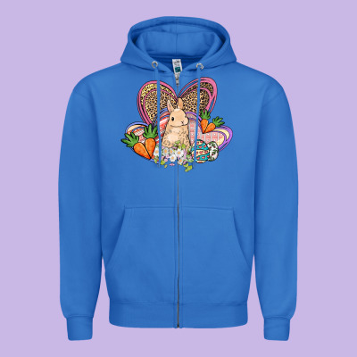 Easter Heart Easter Day Zipper Hoodie Designed By Howdyjamesfarm