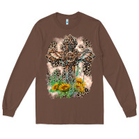 Chestnut Western with Crosses Long Sleeve Tee - LillyAllenDesigns