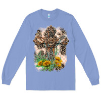 Colony Blue Western with Crosses Long Sleeve Tee - LillyAllenDesigns