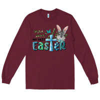 Burgundy My First Easter Bunny Boy Long Sleeve Tee - RanaPortraitStore