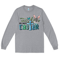 Heather Grey My First Easter Bunny Boy Long Sleeve Tee - RanaPortraitStore