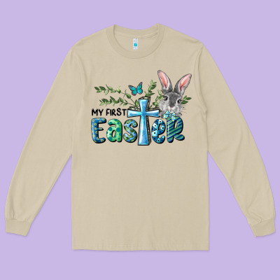 My First Easter Bunny Boy Long Sleeve Tee Designed By Ranaportraitstore