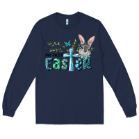 Navy My First Easter Bunny Boy Long Sleeve Tee - RanaPortraitStore