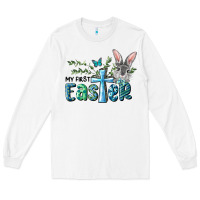 White My First Easter Bunny Boy Long Sleeve Tee - RanaPortraitStore