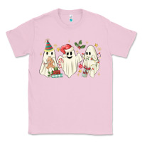Bubblegum Pink Christmas ghosts Classic Tee - MaliasSmallBusiness