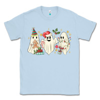 Dusty Blue Christmas ghosts Classic Tee - MaliasSmallBusiness