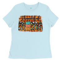 Baby Blue thankful mama Ladies Tee - JahusDesignShop