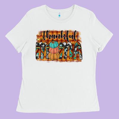 Thankful Mama Ladies Tee Designed By Jahusdesignshop