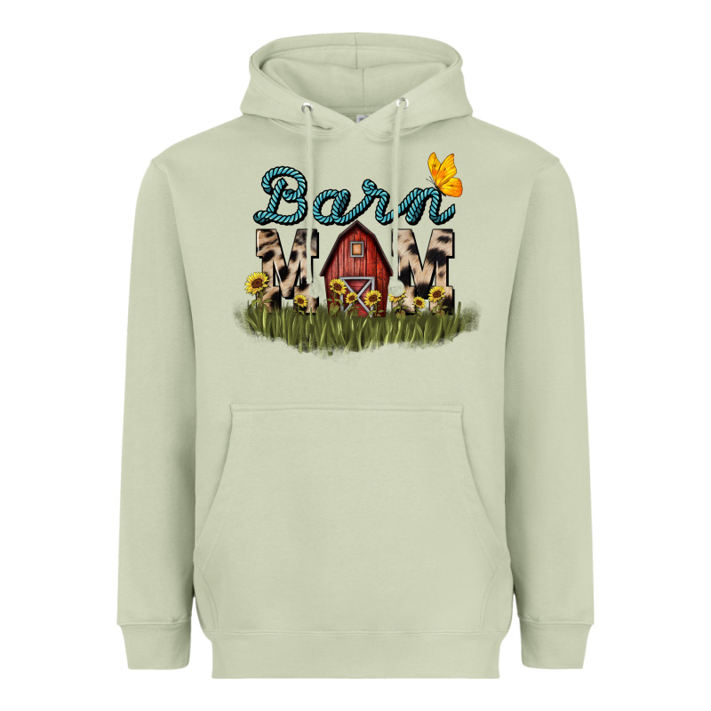 Barn Mom Sunflower Mother's Day Heavyweight Hoodie by HowdyJamesFarm | Teevron