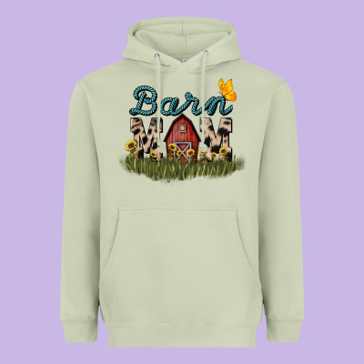 Barn Mom Sunflower Mother's Day Heavyweight Hoodie Designed By Howdyjamesfarm