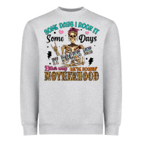 Heather Grey some days i rock it some days it rocks me either w Heavyweight Sweatshirt - Artiststas