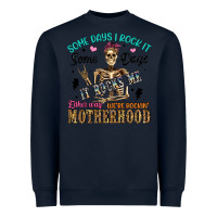 Navy some days i rock it some days it rocks me either w Heavyweight Sweatshirt - Artiststas
