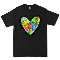 Black autism heart Premium Tee - JahusDesignShop