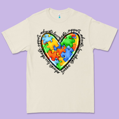 Autism Heart Premium Tee Designed By Jahusdesignshop