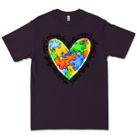 Plum autism heart Premium Tee - JahusDesignShop