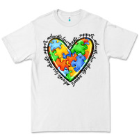 White autism heart Premium Tee - JahusDesignShop