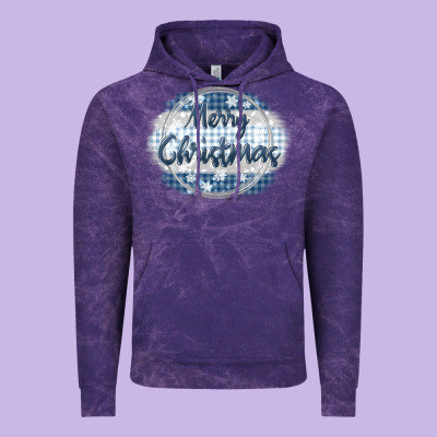 Merry Christmas Blue Vintage Hoodie Designed By Maliassmallbusiness