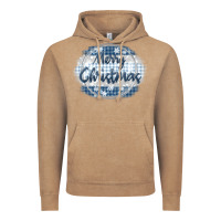 Vintage Coffee merry christmas blue Vintage Hoodie - MaliasSmallBusiness