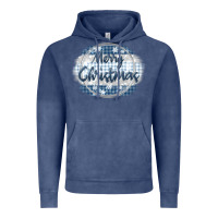 Vintage Denim merry christmas blue Vintage Hoodie - MaliasSmallBusiness