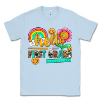 Dusty Blue hello first grade Classic Tee - NancyCooperArtShop