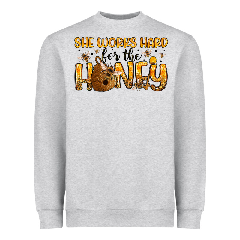 She Works Hard For The Honey Heavyweight Sweatshirt by Artiststas | Teevron