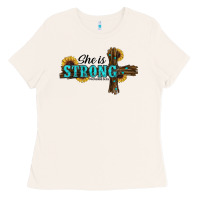 Bone She Is Strong Western Cross Ladies Tee - RanaPortraitStore