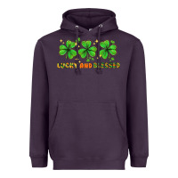 Plum St. Patrick's Day lucky and blessed Heavyweight Hoodie - HowdyJamesFarm
