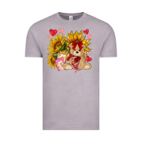 Vintage Zinc valentines day sunflowers with bear hjf Vintage Tee - NancyCooperArtShop