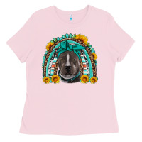 Bubblegum Pink western pitbull rainbow Ladies Tee - Artiststas