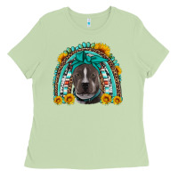 Matcha western pitbull rainbow Ladies Tee - Artiststas