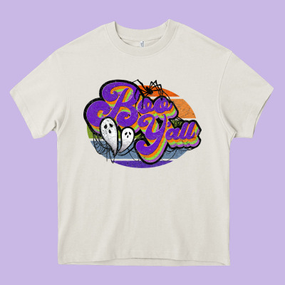 Boo Y'all Heavy Core Tee Designed By Jahusdesignshop