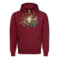 Burgundy Cowboy wild and free western Zipper Hoodie - HowdyJamesFarm