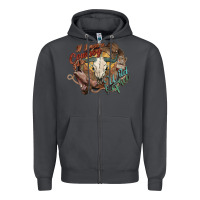 Smoke Cowboy wild and free western Zipper Hoodie - HowdyJamesFarm