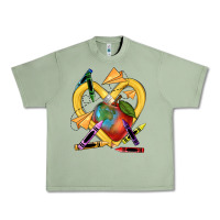 Oil Green heart pencil Urban Heavy Tee - NancyCooperArtShop