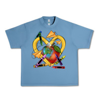 Pebble Blue heart pencil Urban Heavy Tee - NancyCooperArtShop
