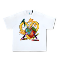 White heart pencil Urban Heavy Tee - NancyCooperArtShop