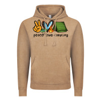 Vintage Coffee peace love camping Vintage Hoodie - NancyCooperArtShop