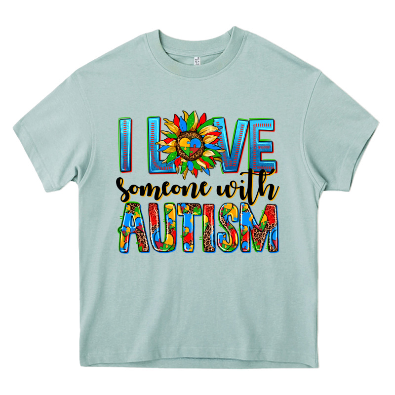 ı Love Someone With Autism Heavy Core Tee by AdoDesignShop | Teevron