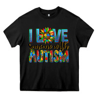 Black ı love someone with autism Heavy Core Tee - AdoDesignShop
