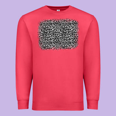 Grey Leopard Background Premium Sweatshirt Designed By Oliviacreatesart