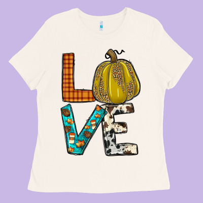 Fall Love Ladies Tee Designed By Jahusdesignshop