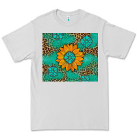Dove Grey Sunflower Gemstone Leopard Premium Tee - Artiststas