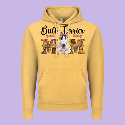 Western Bull Terrier Mom Vintage Hoodie Designed By Ranaportraitstore